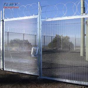 Puerta doble azul recubierta de PVC de alta calidad 358, valla antiescalada, valla de seguridad, valla antiescalada con rejilla y puerta de alta seguridad - Product Image 5