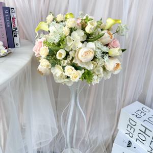 Arreglo de Rosas Artificiales en Forma de Bola, Estilo Champán Romántico y Soñador, Hecho a Mano para Centro de Mesa de Boda - Product Image 5