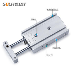 CXSM25 32 -10/20/30/40/50/60/75/100/125/150 Cilindro Neumático de Doble Vástago y Doble Eje, Piezas Neumáticas - Product Image 2