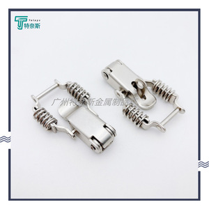 Double Spring Hook And Loop Latch 304 Stainless Steel Tool <b>Box</b> Cabinet <b>Locking</b> Buckle Heavy Duty Industrial Accessory - Product Image 3