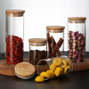 Set di Barattoli da Cucina per Conservazione di Tè, Caffè, <span class=keywords><strong>Zucchero</strong></span> <span class=keywords><strong>e</strong></span> Spezie, <span class=keywords><strong>Contenitori</strong></span> in Vetro Borosilicato per Alimenti - Product Image 4