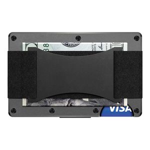 Portafoglio Porta <span class=keywords><strong>Carte</strong></span> <span class=keywords><strong>di</strong></span> Credito in Fibra <span class=keywords><strong>di</strong></span> Carbonio Personalizzato con Blocco RFID, Sottile Clip in Metallo con Cinturino - Product Image 3