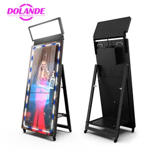 Selfie Spiegel Fotocabine Hoge Kwaliteit Magische Spiegel Fotocabine Led Frame Met Groot Scherm