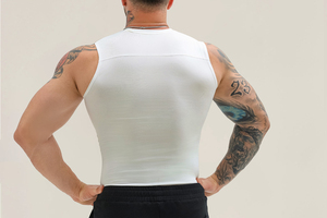 Tùy Chỉnh Người Đàn Ông Của Polyester Spandex Tập Thể Dục Nhanh Chóng Khô Chạy Đào Tạo Phòng Tập Thể Dục Thể Thao Tank Top In Kỹ Thuật Số Màn Hình In Ấn Tank Top - Product Image 6