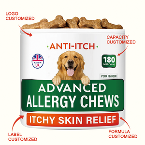 Pork Flavor Low-Allergy Formula <strong>Dog</strong> Advanced Allergy Chews 180 Count Anti-Itch Soft Chews <strong>for</strong> Itchy Skin Relief - Product Image 2
