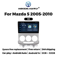 MEKEDE x1 x2 Navigation Stéréo Lecteur Voiture Dvd GPS Écran pour Mazda 5 2005 2006 2007 2008 2010 Support DVR Usb 4LED caméra