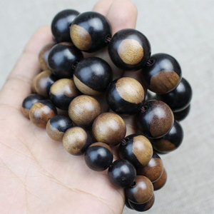สร้อยข้อมือไม้หยินหยางไม้มะเกลือ 108 เม็ดทรงกลมสไตล์ชาติพันธุ์เครื่องประดับสำหรับทุกเพศสวมใส่ได้ทุกวันหางโจวประดิษฐ์ - Product Image 3