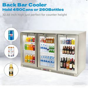 Refrigerador Comercial Nuelead NE-300CS con Barra Frontal/Trasera de Acero Inoxidable, Capacidad de 330L, 2~10 Grados, Ecológico - Product Image 2