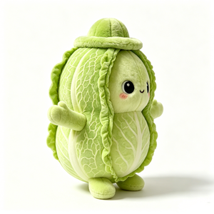 Peluche Personalizado de Repollo Verde con Brazos y Piernas, Regalo Temático de Comida para Niños/Apreciadores de Plantas/Decoración de Cuarto de Niños - Product Image 3
