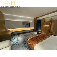 Ensembles de meubles de chambre à coucher sur mesure avec miroir, meubles en bois pour chambre à coucher, design classique de meubles de chambre à coucher d'hôtel