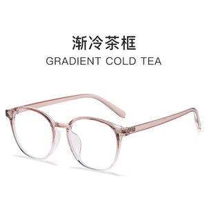 <b>Grey</b> Round Full Rim Eyeglasses <b>Frames</b> Anti Blue Light Lightweight Women's TR90 Spectacles - Product Image 5