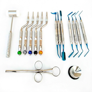 Set d'ostéotome manuel en acier inoxydable Instruments de levage des sinus Kit de chirurgie des implants Pointe concave décalée Préparation des os Champignon - Product Image 1