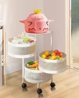 Étagère/Chariot de Rangement en Acier au Carbone pour Cuisine, Légumes et Assaisonnements, pour la Maison et l'Entrepôt