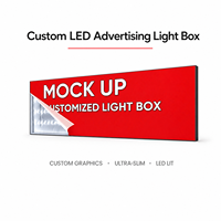 Boîte lumineuse publicitaire LED personnalisée, cadre en aluminium, ultra-mince, rétroéclairée, pour affichage mural, logo de magasin, intérieur