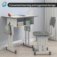Produits de vente chaude 2024 mobilier scolaire Table d'écriture en bois réglable en hauteur Table et chaise d'étude pour enfants