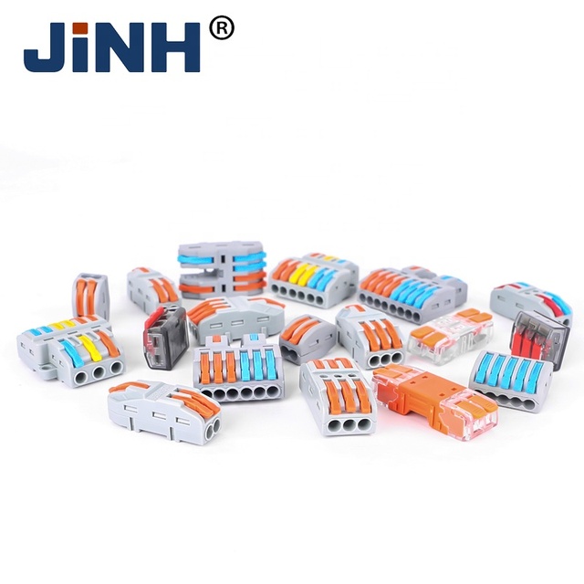 JINH Lever Quick Fast Splice Compact Wire Terminal Block 4p Effective Connector Wire Connecting Transformer Low Voltage Terminal