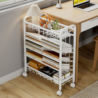 Nouveau 2024, métal avec roulettes, rotation à 360°, blanc, canapé d'angle pour salon, étagère de rangement, bureau d'étude pour enfants, bibliothèque latérale