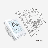 Thermostat programmable à écran tactile LCD 15A pour chauffage au sol domestique, appareil électrique pour appartement, traditionnel