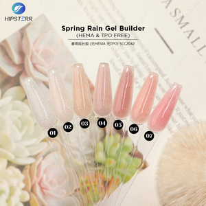 Gel Constructor de Uñas HemaTPO Free Spring Rain, Gel Constructor de Color con Purpurina, Gel Constructor Fuerte para Extensión de Uñas, Esmalte de Gel LED - Product Image 3