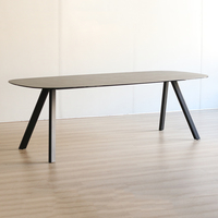 Table à manger moderne en fer et en bois pour la cuisine pour la maison Restaurant Bureau Banquet Home Bar Loisirs Table basse de négociation