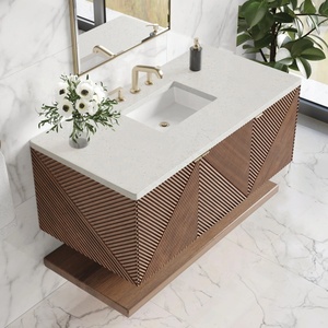 Meuble-lavabo de salle de bain moderne à motif <span class=keywords><strong>chevron</strong></span>, prix d'usine personnalisé, mural avec étagère de rangement pour la maison, l'hôtel, la salle de bain - Product Image 5