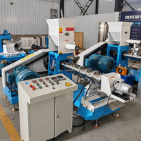 Nouvelle machine extrudeuse d'aliments pour animaux en métal avec contrôle numérique de la température, pour granulés flottants de nourriture pour poissons, électrique/diesel, 50-600 kg/h
