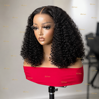 Perruque frontale en dentelle HD bouclée Pixie Birmane, cuticules alignées, 100% cheveux naturels bruts, perruques sans colle, fournisseurs de perruques en dentelle HD, perruques frontales en dentelle de cheveux humains