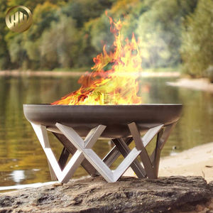 All'ingrosso originale colore metallo sollevato riscaldatore rotondo legna da ardere fuoco pozzo con accendini barbecue in acciaio Corten resistente - Product Image 3