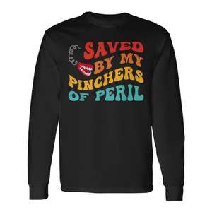 T-shirt vintage à manches longues « Saved By My Pinchers Of Peril » - Product Image 1