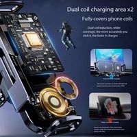 Chargeur de voiture sans fil électrique pliable 3-en-1 à double bobine avec bras à verrouillage automatique anti-tremblement 15W QC3.0 Port Type-C