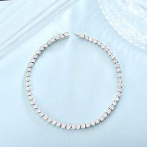 All Fashions Simplicity 1.8mm Round Moissanite Dazzling SS Jewelry <b>Bracelets</b> & Bangles Stylish Fashion Accessory - Product Image 2