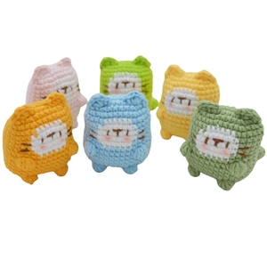 Porte-clés en fil crocheté, animaux tricotés, poupées, breloques, jouets Amigurumi faits main - Product Image 3