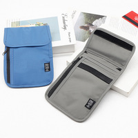 Dompet Perjalanan Grosir Anti-RFID dengan Tali Leher yang Dapat Disesuaikan, Penutup Pelindung ID dengan Ritsleting yang Tahan Lama