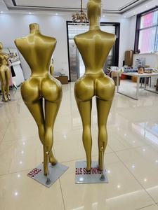 Maniquí de Cuerpo Completo para Boutique, Maniquí Femenino Curvilíneo BBL, Cintura Pequeña y Caderas Anchas, Maniquíes de Cuerpo Completo Dorados, Maniquí de Talla Grande - Product Image 3