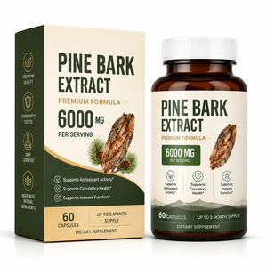 Soutien Circulatoire Avancé Écorce <span class=keywords><strong>de</strong></span> <span class=keywords><strong>Pin</strong></span> 6000mg avec Pépins <span class=keywords><strong>de</strong></span> Raisin et Poivre Noir pour le Bien-être Quotidien ODM Vrac OEM ODM - Product Image 1