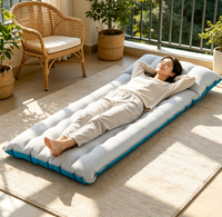 Matelas de camping autogonflant avec pompe à pied intégrée en TPU, léger et souple, pour la randonnée et le camping en extérieur
