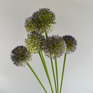Fleur artificielle en forme de boule d'oignon Meng Jie, tige unique, PVC flexible, décoration de mariage, utilisation en intérieur - Product Image 4