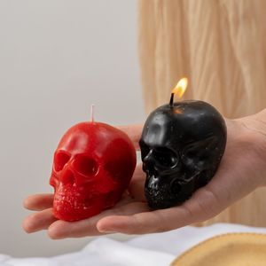 Vela perfumada hecha a mano con forma de calavera, adorno de ambiente espeluznante para Halloween, Pascua, fiestas, decoración de mesa del hogar - Product Image 5