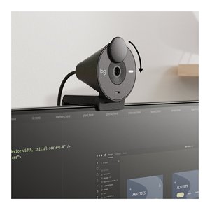 Cámara web USB tipo C BRIO 300 Negra 960 001436 1080p FULL HD - Product Image 4