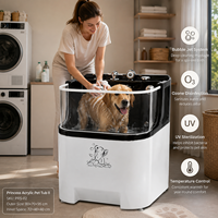 Bain d'hydrothérapie pour chien, baignoire extra profonde pour un massage complet du corps des grands chiens