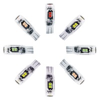 Luz estroboscópica para matrícula EURS de alto brillo T10 2835 5smd, LED automático 5W5, Canbus no polar, bombilla pequeña para coche, lámpara indicadora de ancho