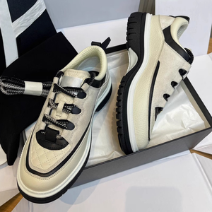 Chaussures de luxe pour hommes, design de créateur, couleurs noir et blanc, semelle épaisse, chaussures décontractées rehaussantes, chaussures de sport tendance pour femmes - Product Image 1