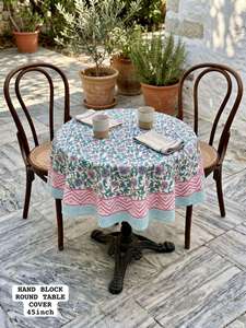 Premium Quality Round <b>Table</b> Cover Cotton Printed Floral Washable Dining <b>Protector</b> For Home Decor Available For Sale - Product Image 6