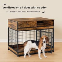Cage à chien en bois massif personnalisable, directement de l'usine, avec tiroirs, double porte, maison pour animaux de compagnie, pour chiens de petite et moyenne taille