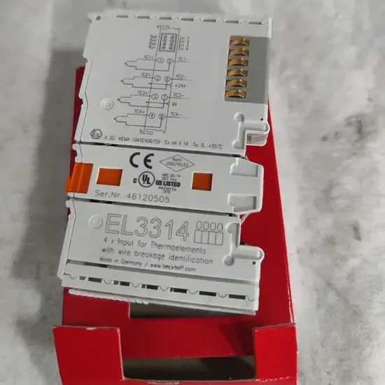 Beckhoff EL3314 Ethercat Terminal, 4-Channel Analog Input, Temperature, Thermocouple, 16 Bit