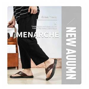 Sandalias y <span class=keywords><strong>Chanclas</strong></span> <span class=keywords><strong>de</strong></span> <span class=keywords><strong>Hombre</strong></span> con Costuras Vintage, Estilo Casual para Exteriores - Product Image 2