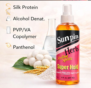 SunpinHerb Spritz Super Hold Hair Oil Natural Herbal Extracts Professional Braid Heat Protection Vegan Texturizing Sulfate-Free - Product Image 3