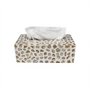 Bulk Wooden And <b>Mother</b> Of Pearl Work Tissue <b>Box</b> Customized Size And Shape Napkin Holder For Table Top Accessories - Product Image 1