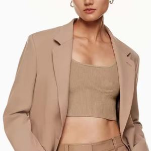 Fournisseur de vêtements de sport pour femmes, logo personnalisé, débardeur de sport, vêtements de fitness, vêtements de yoga, débardeur court tendance, débardeur sans manches sans couture - Product Image 3