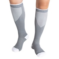 Chaussettes de compression graduée élastiques mi-mollet pour le sport, 15-20 mmHg